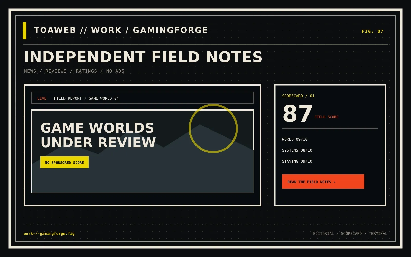 gaming.forge website screenshot